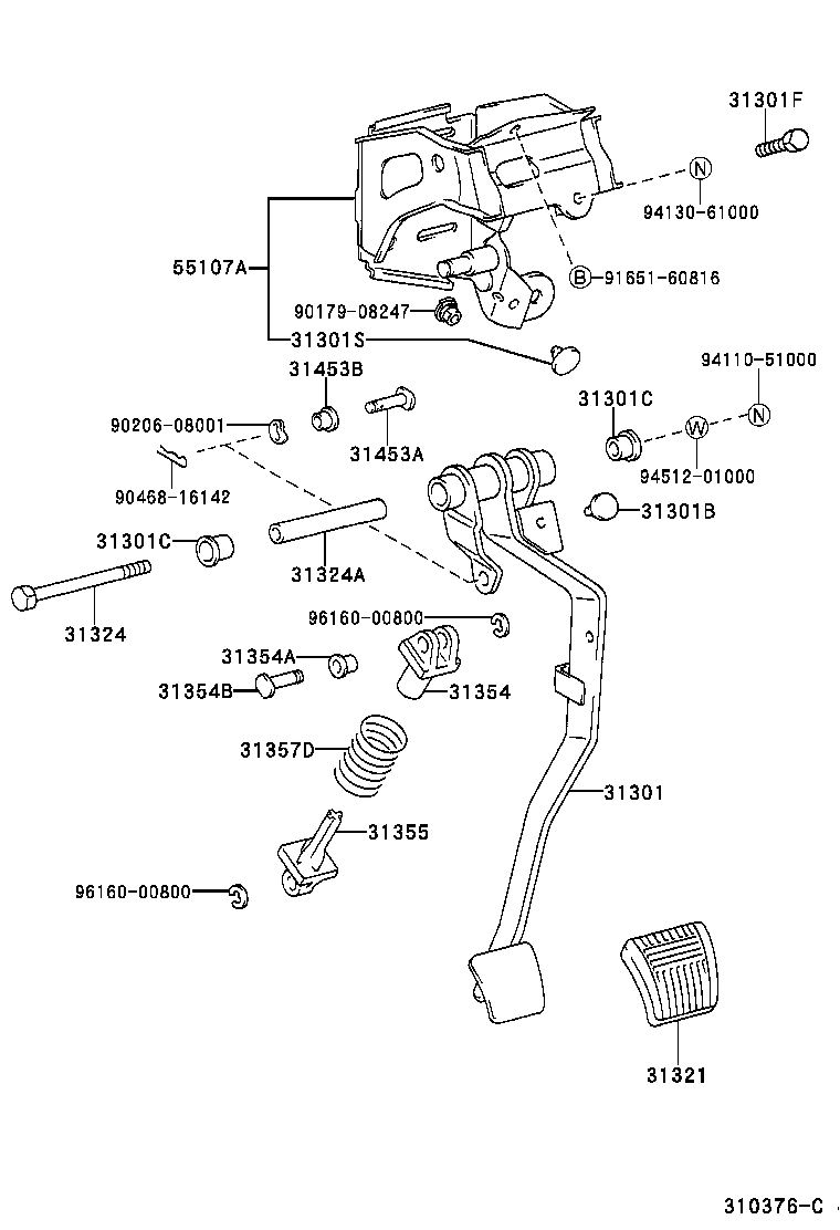 Manguera flexible del pedal del embrague