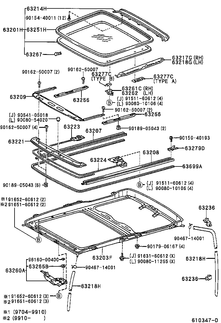 Panel & Back Window Glass