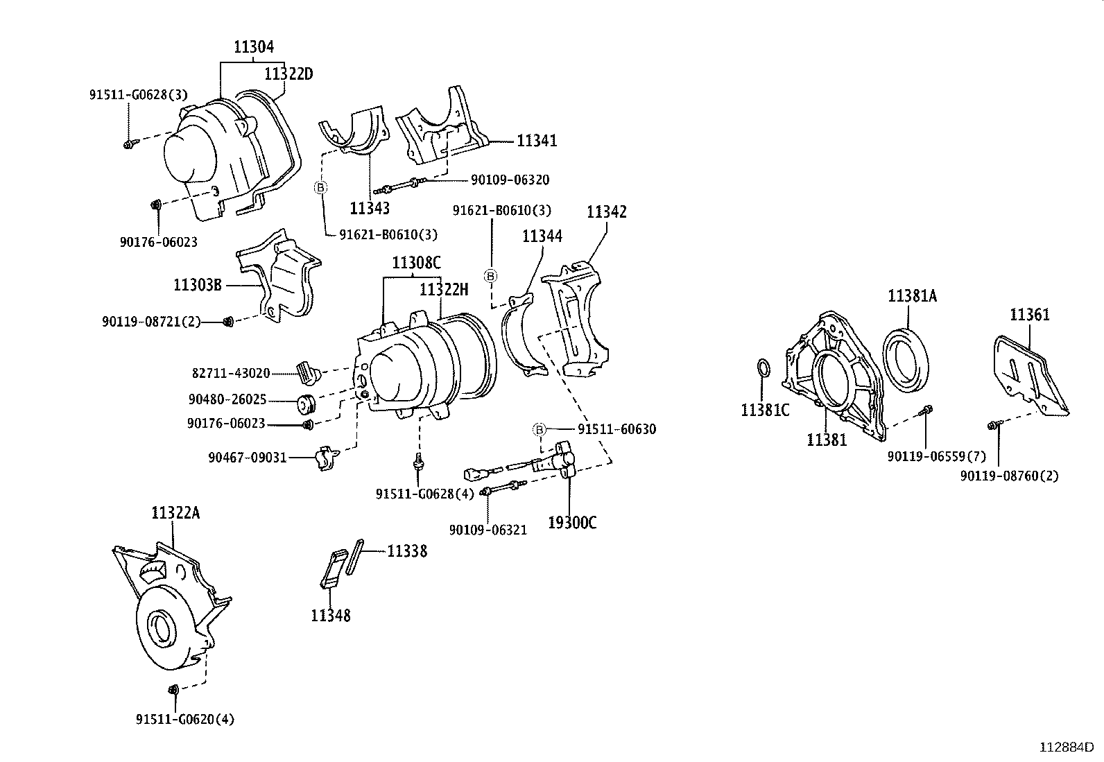 Timing Gear Cover & Rear End Plate