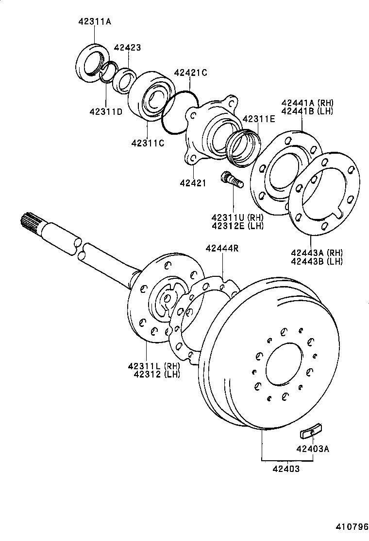 Rear Axle Shaft Hub