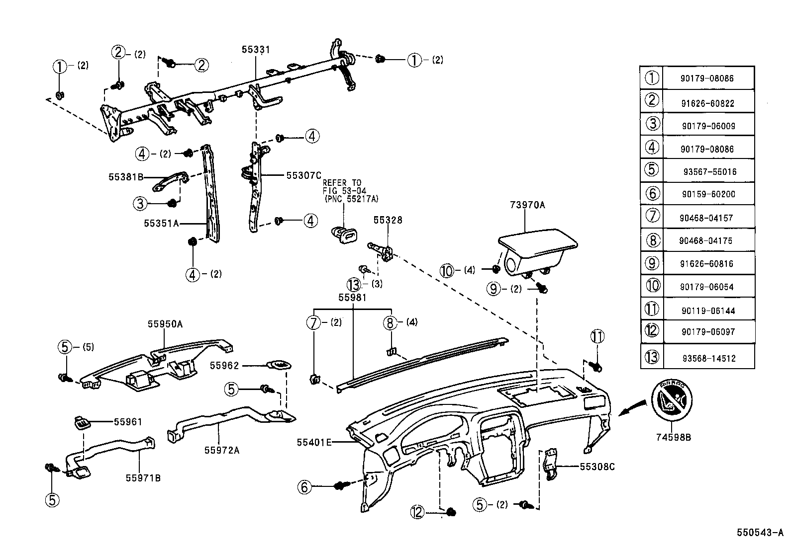 Instrument Panel Glove Compartment