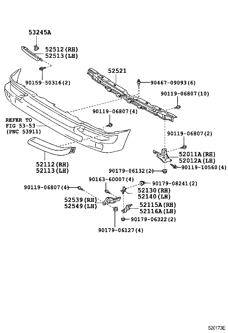 Front Bumper Bumper Stay