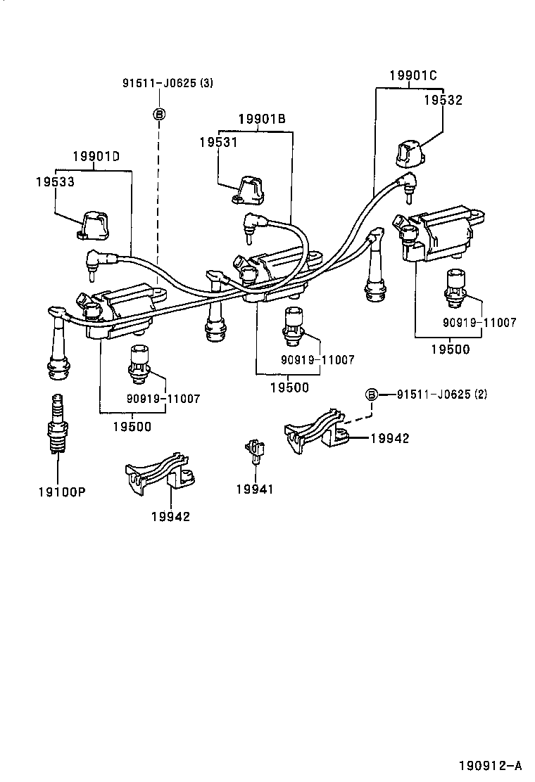 Ignition Coil Spark Plug Glow Plug