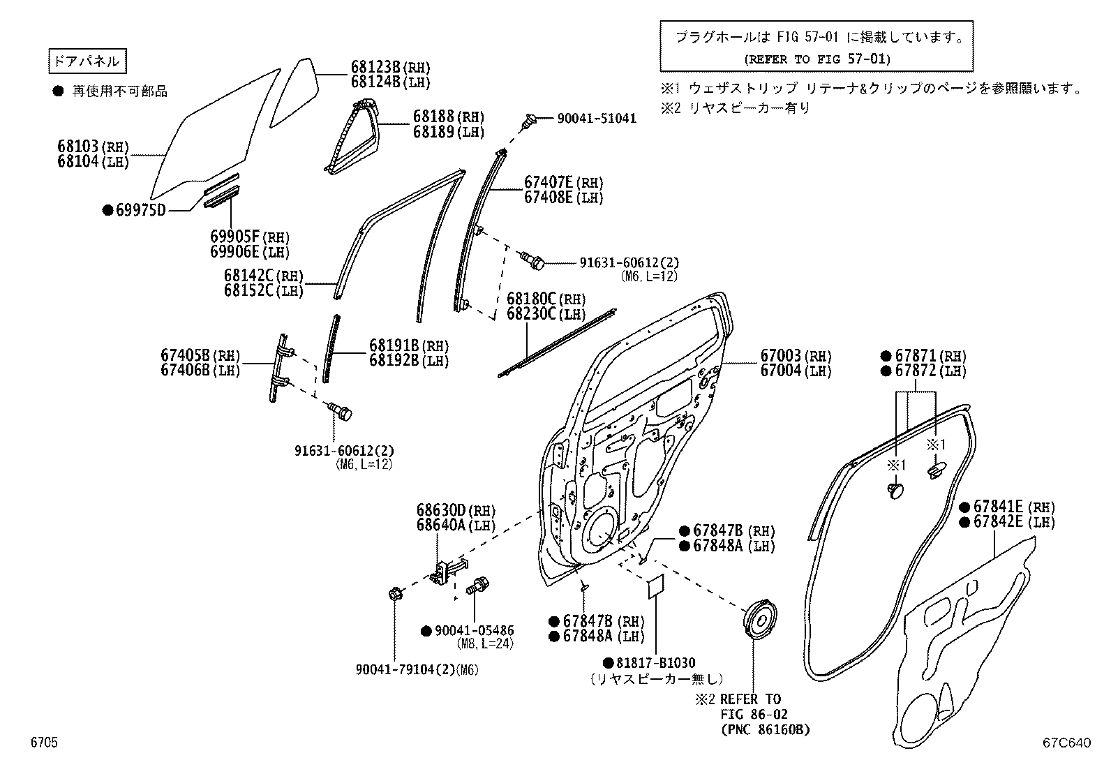 Rear Door Panel & Glass