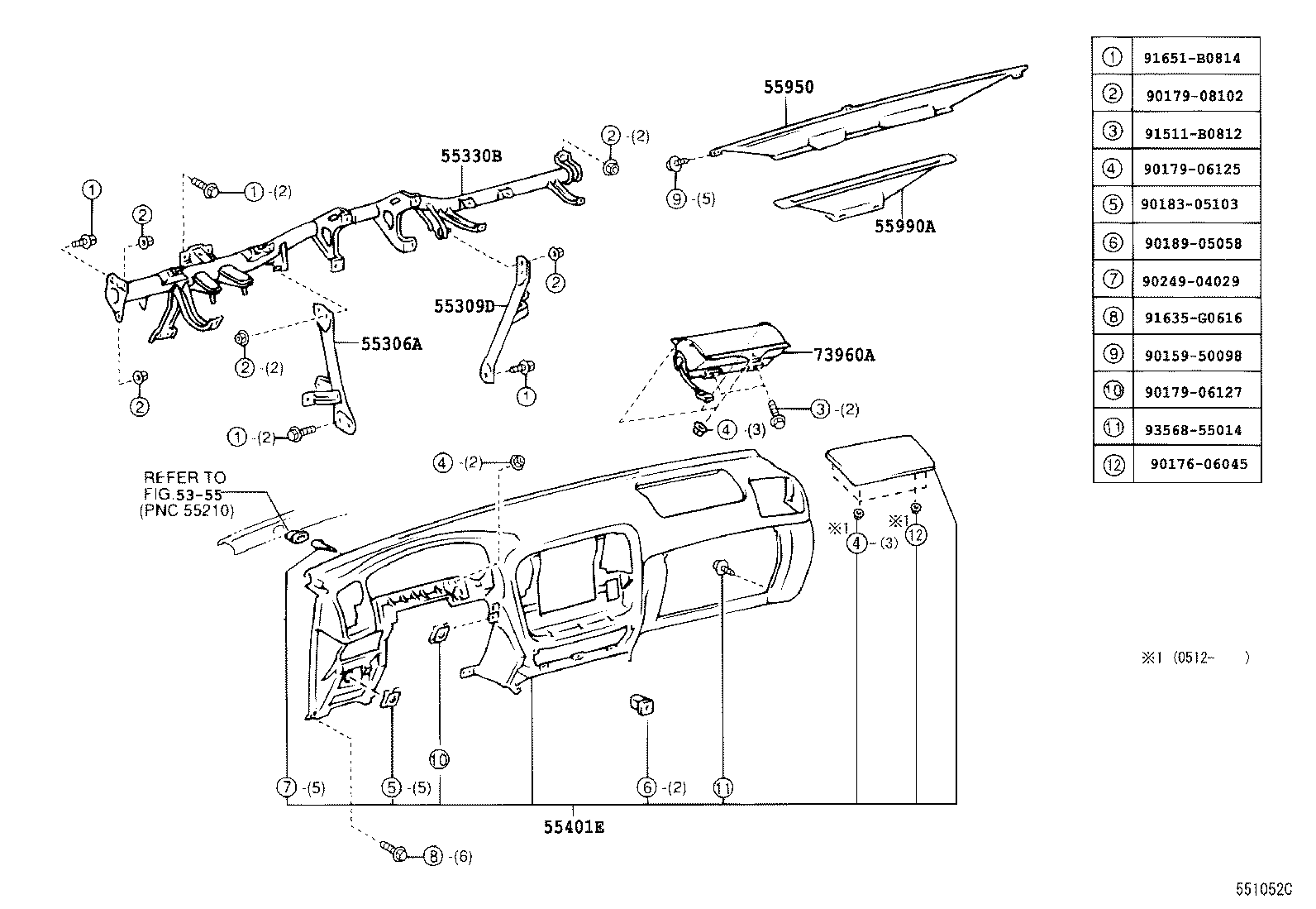 Instrument Panel Glove Compartment