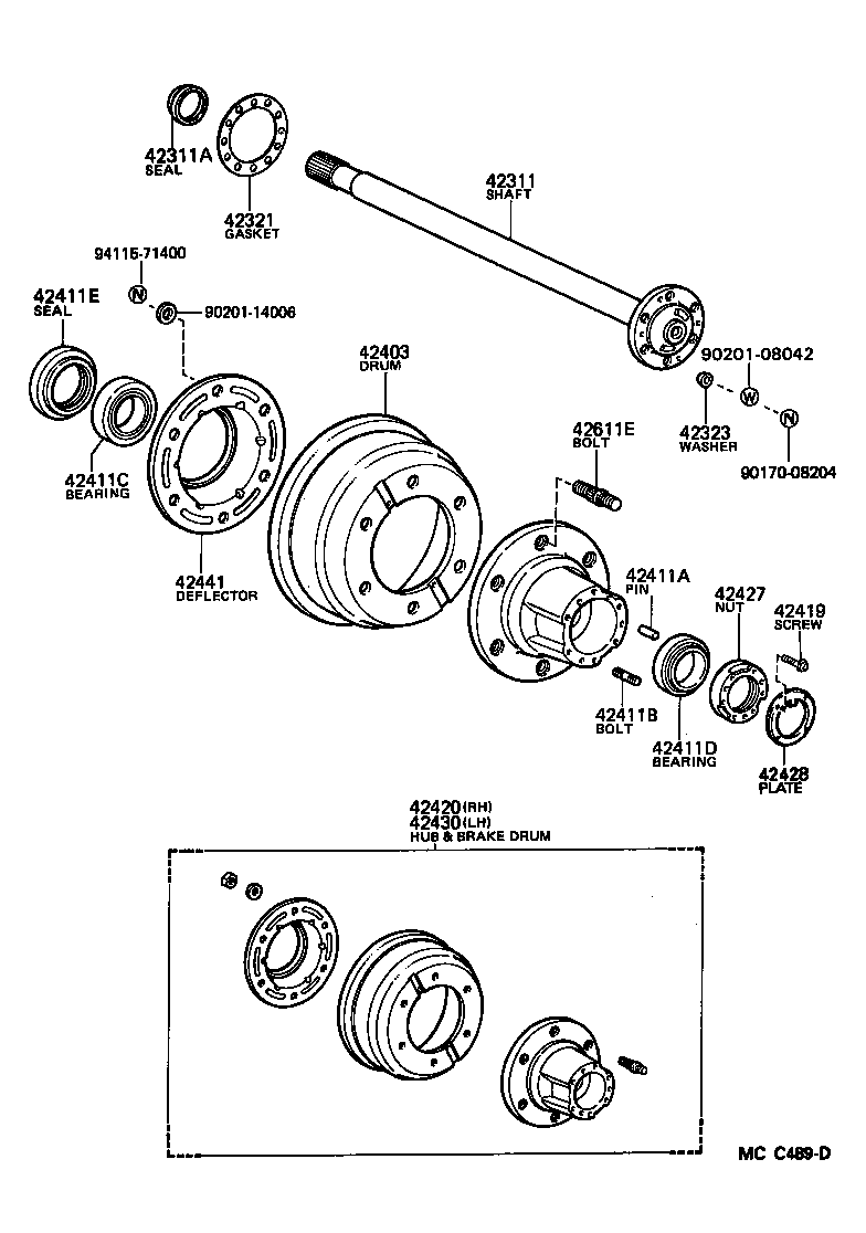 Rear Axle Shaft Hub