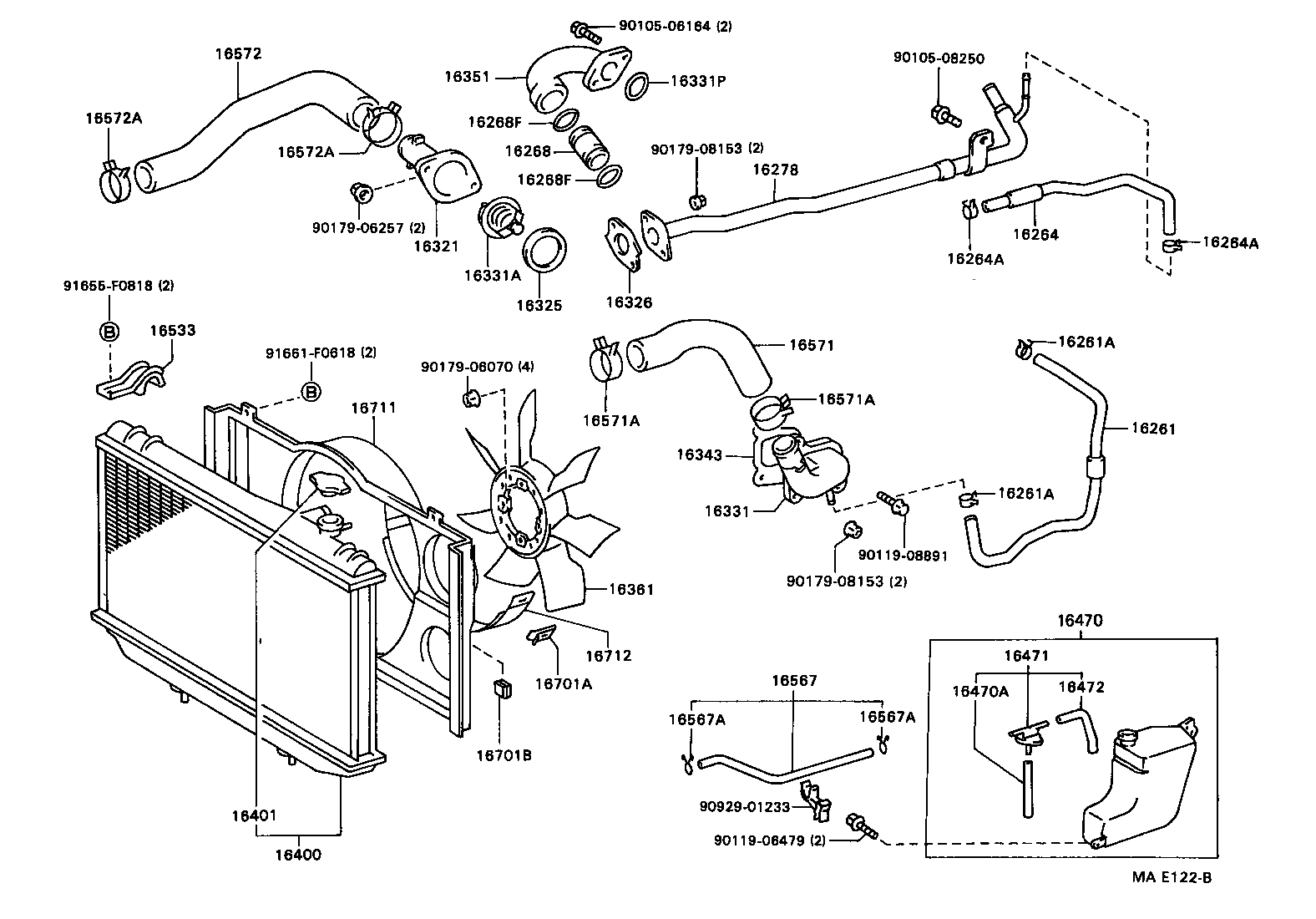 Radiator Water Outlet