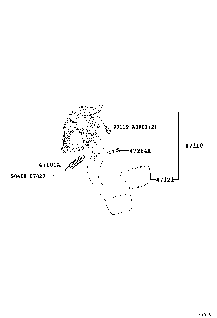 Brake Pedal & Bracket