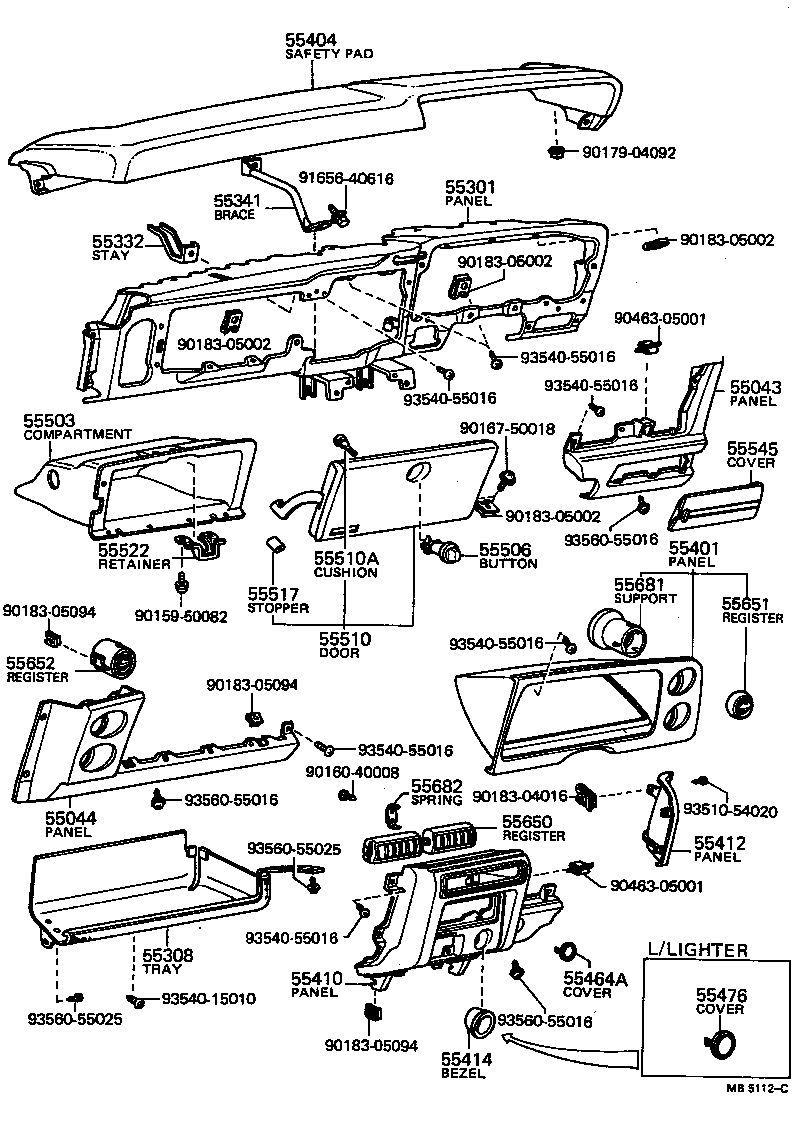 Instrument Panel Glove Compartment