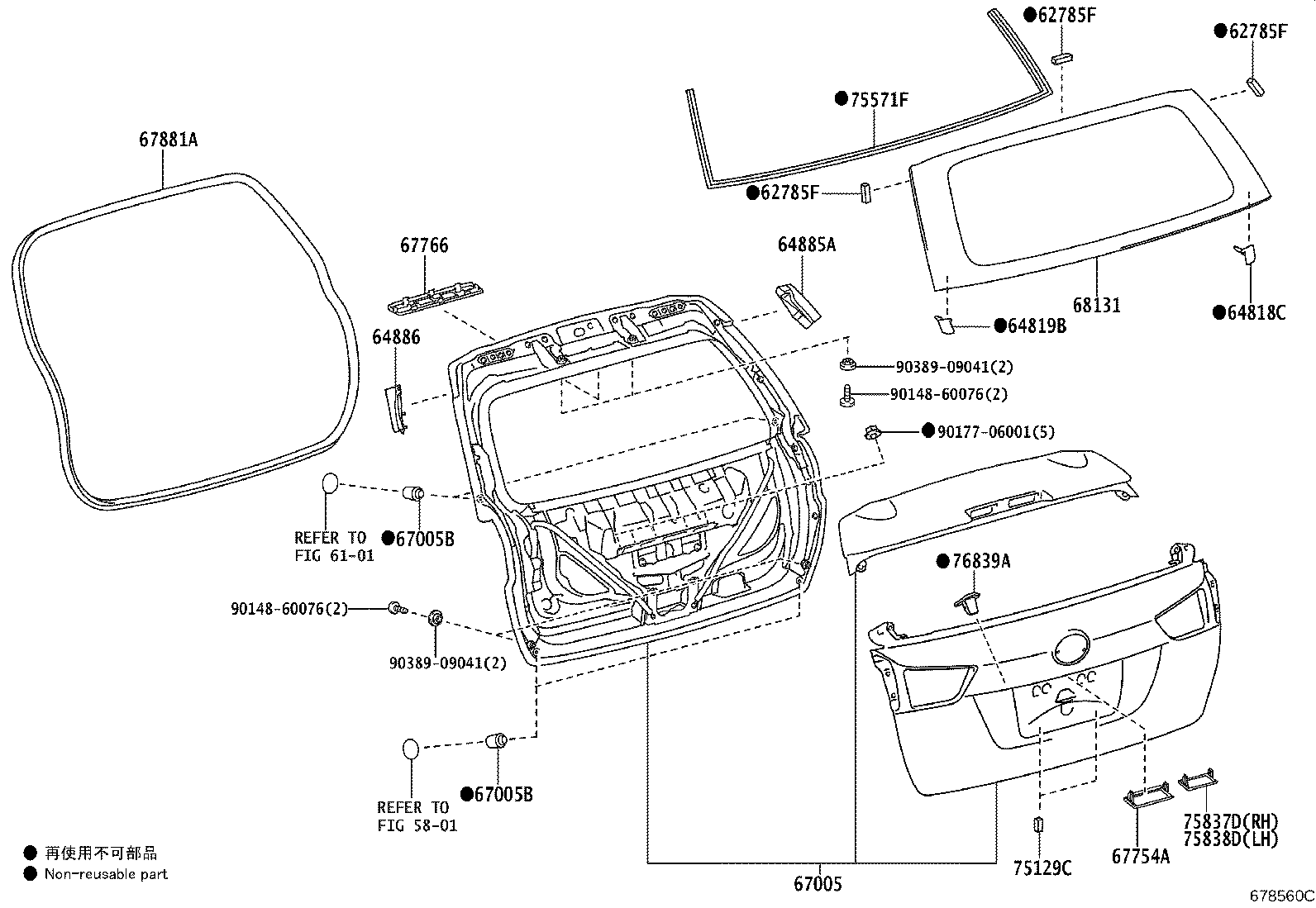 Back Door Panel Glass