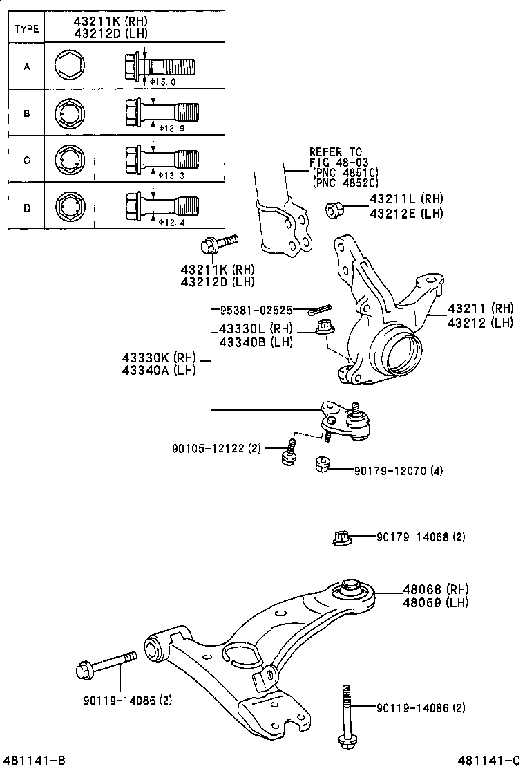 Front Axle Arm Steering Knuckle