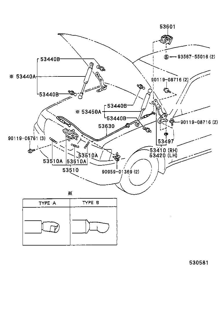 Hood Lock & Hinge