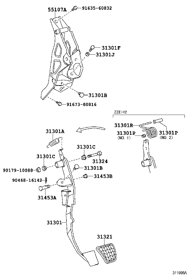 Clutch Pedal Flexible Hose