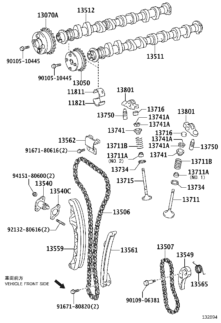 Árbol de levas y válvula