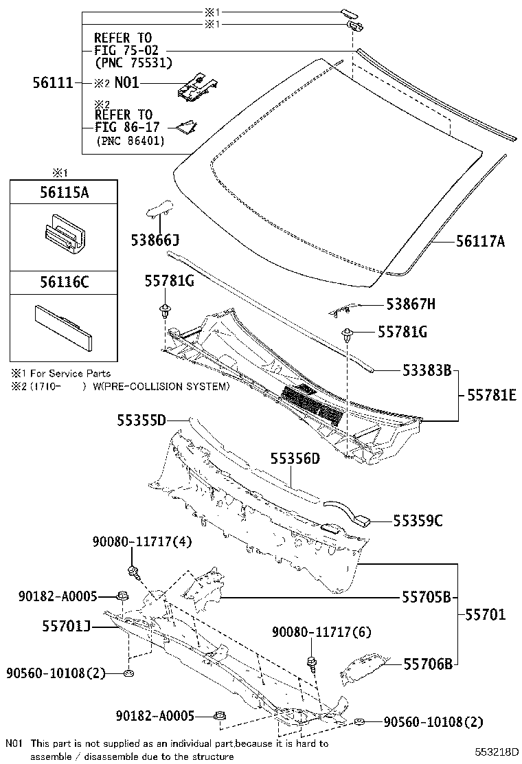Cowl Panel & Windshield Glass
