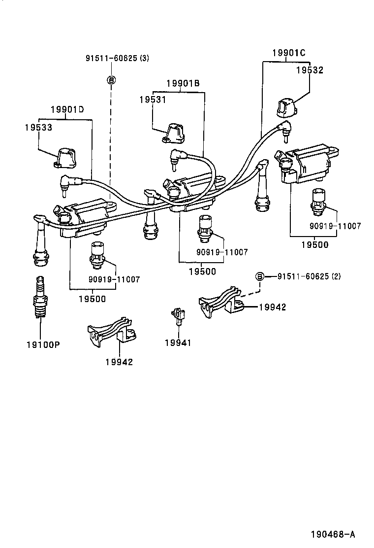 Ignition Coil Spark Plug Glow Plug