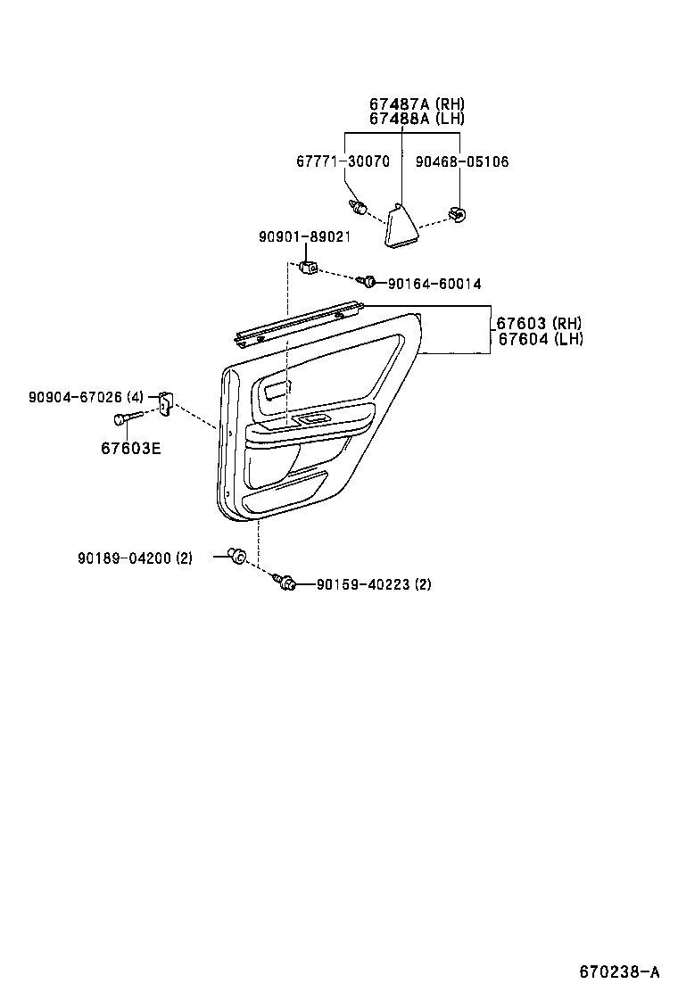 Rear Door Panel & Glass