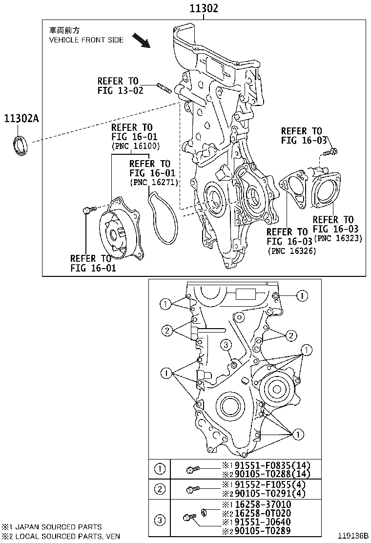 Timing Gear Cover & Rear End Plate