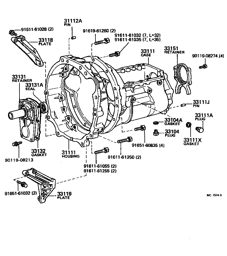 Clutch Housing + Transmission Case