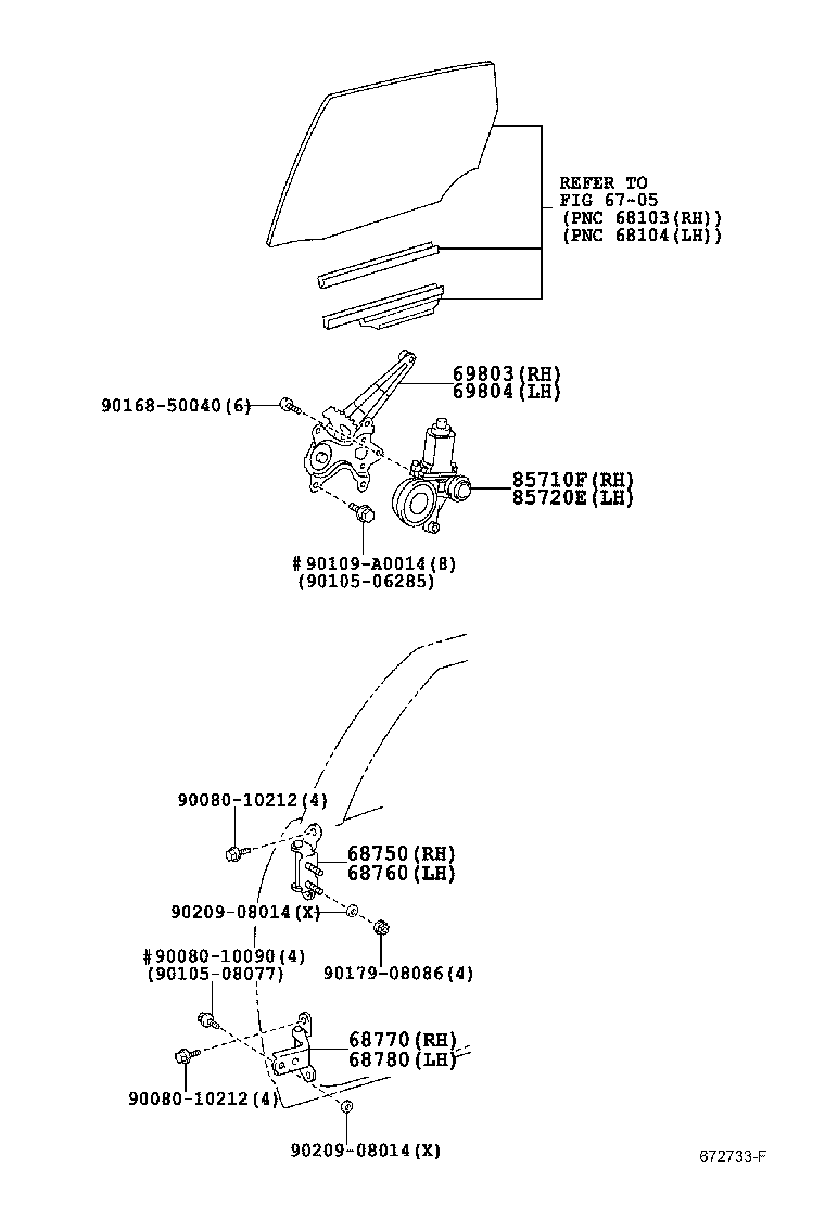 Rear Door Window Regulator Hinge