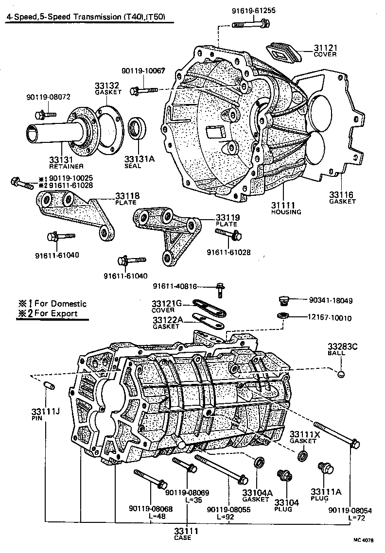 Clutch Housing + Transmission Case