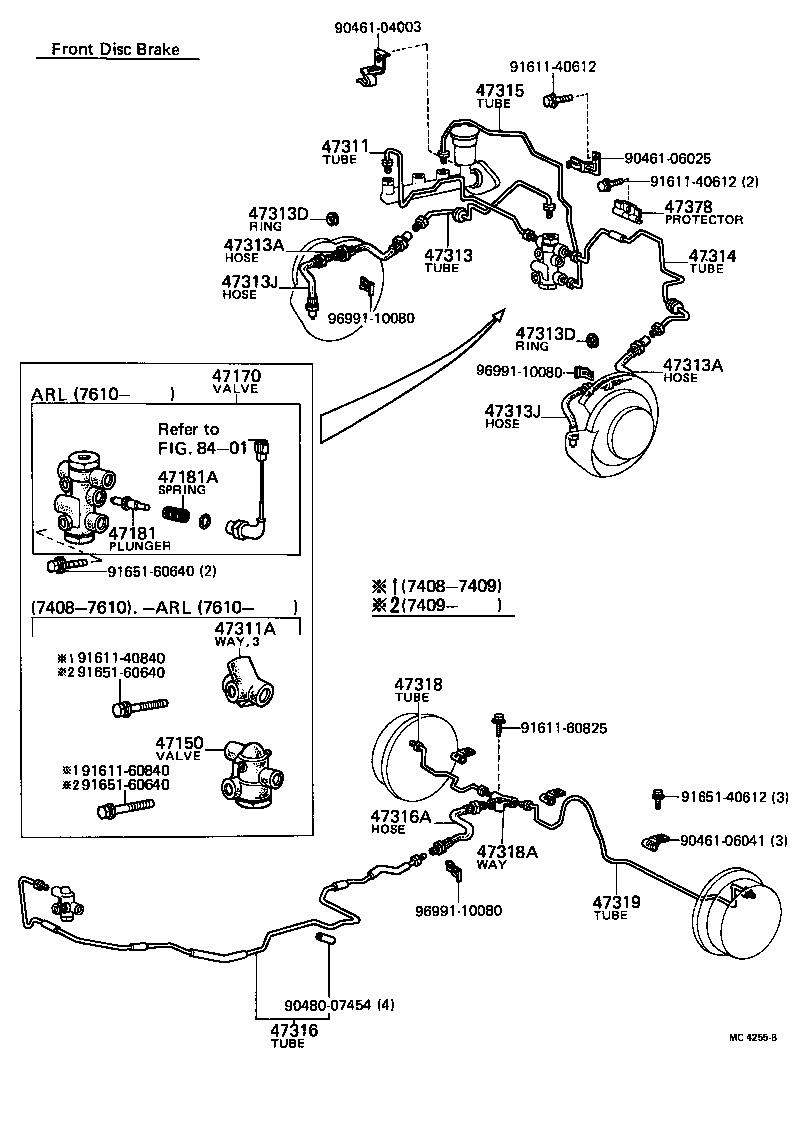 Abrazadera del tubo de freno