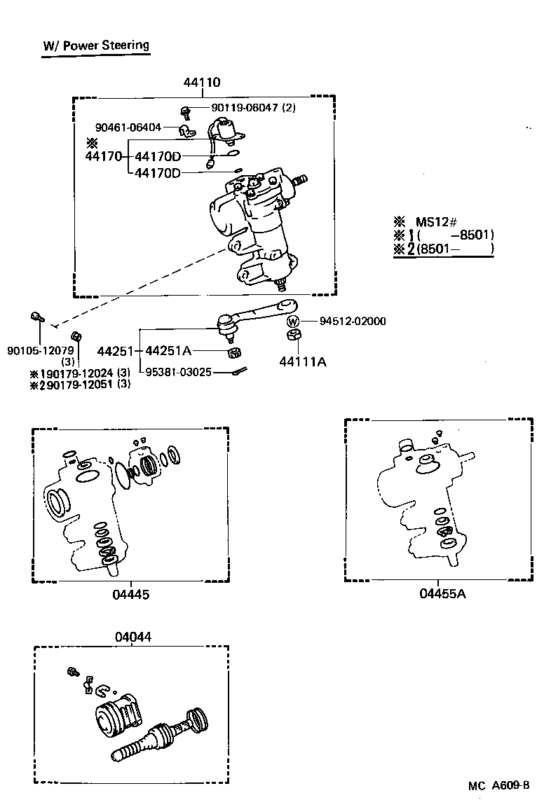 9056267002 Nut, Hexagon(For Cross Shaft To Pitman Arm Setting) Toyota