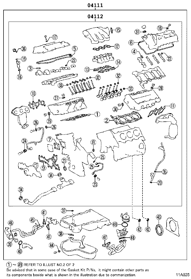 Kit de juntas de revisión del motor