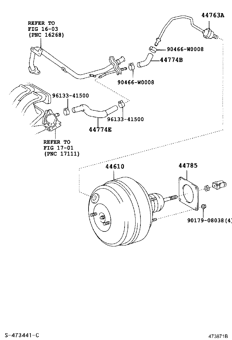 Refuerzo de freno y tubo de vacío
