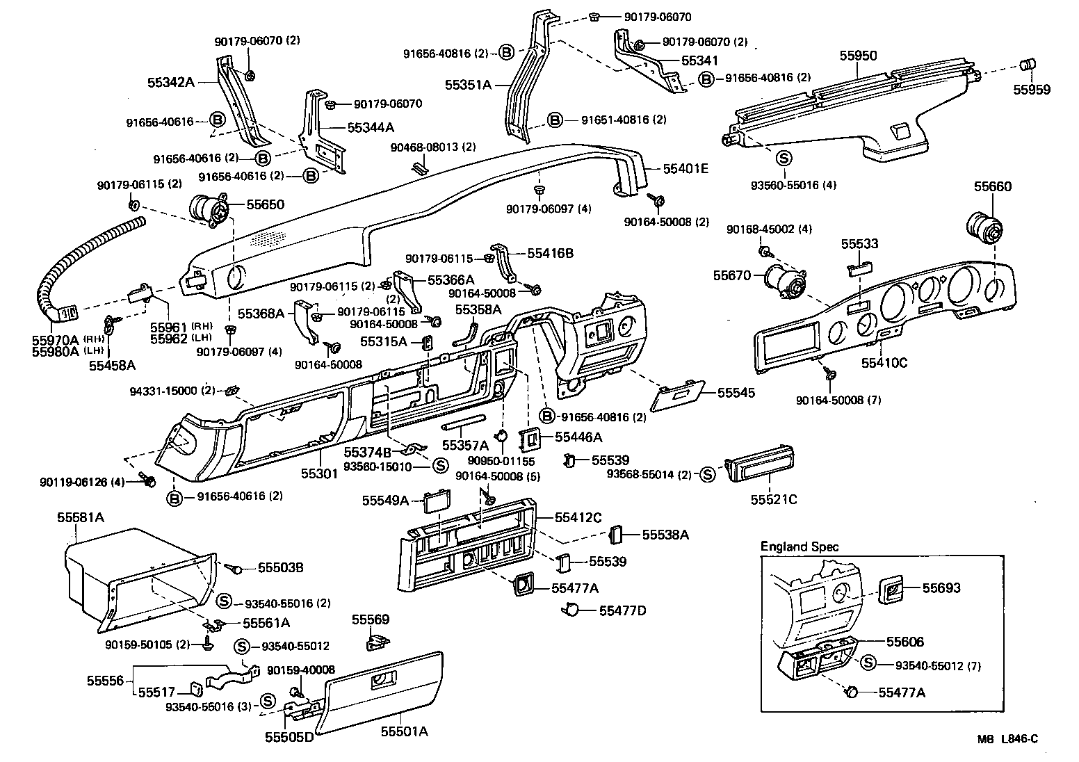Instrument Panel Glove Compartment