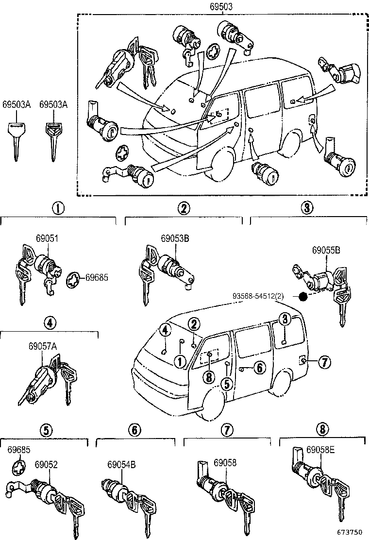 Juego de cilindro de cerradura