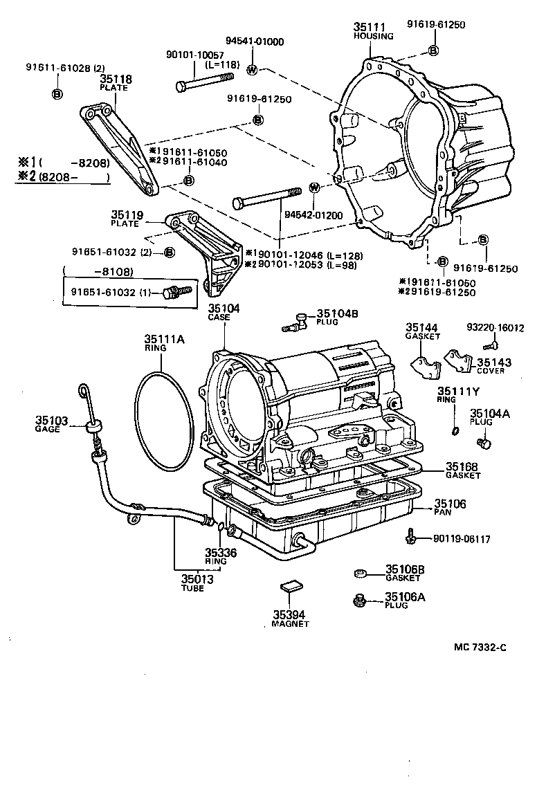 Caja de transmisión y cárter de aceite