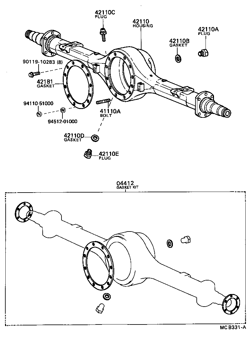 Rear Axle Housing Differential