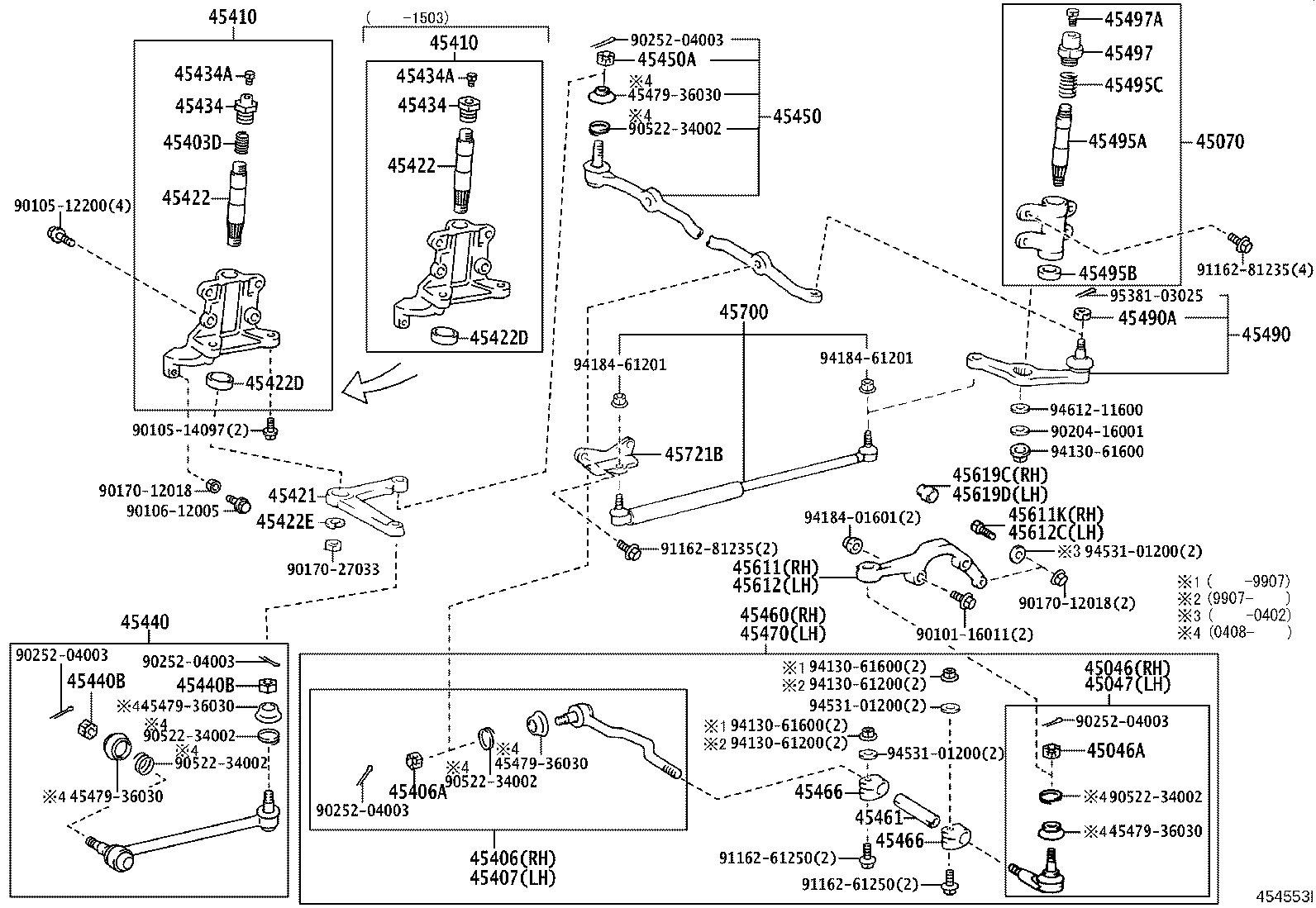 Enlace del mecanismo de dirección