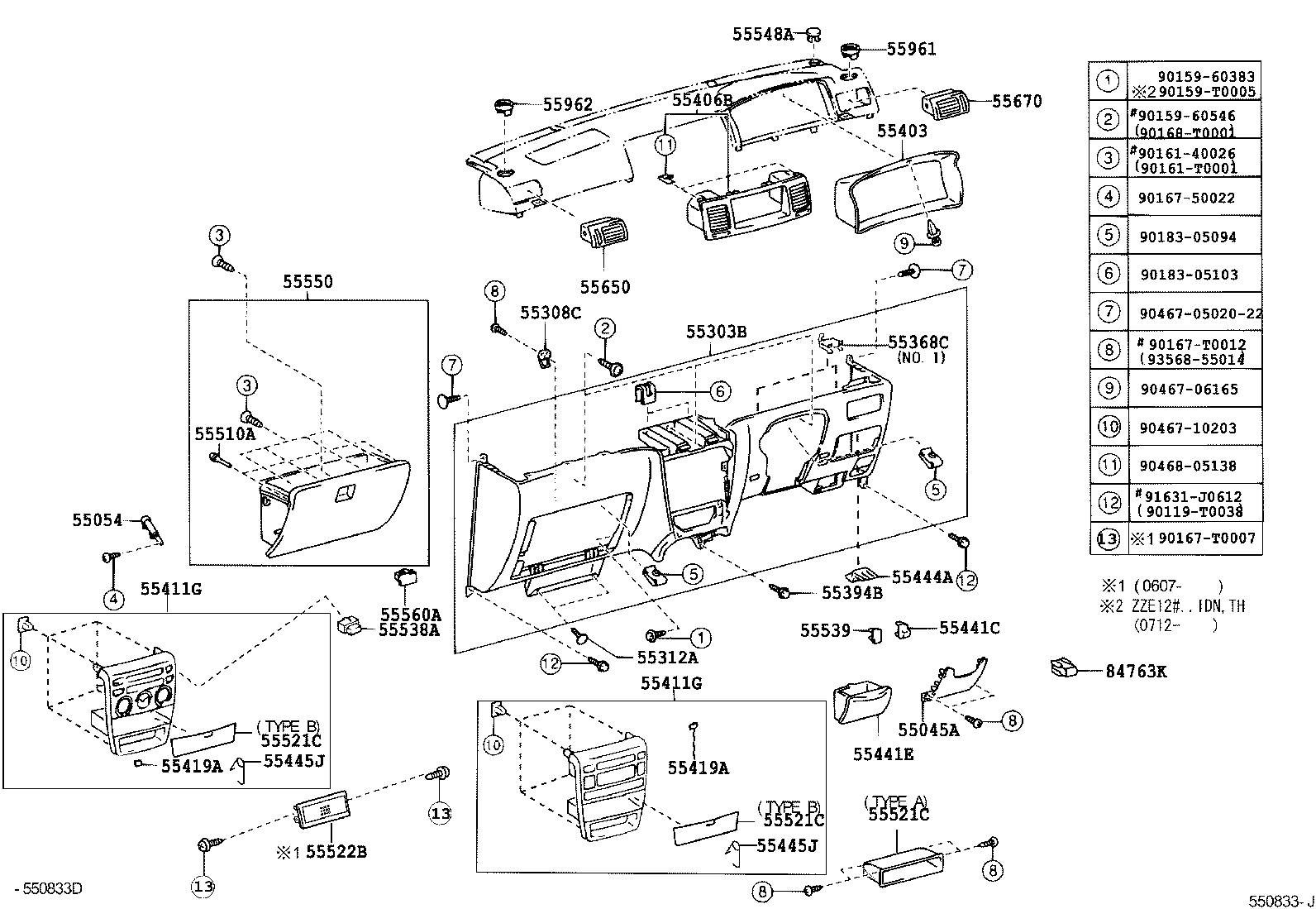 Instrument Panel Glove Compartment