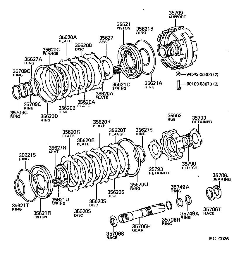 Center Support Planetary Sun Gear