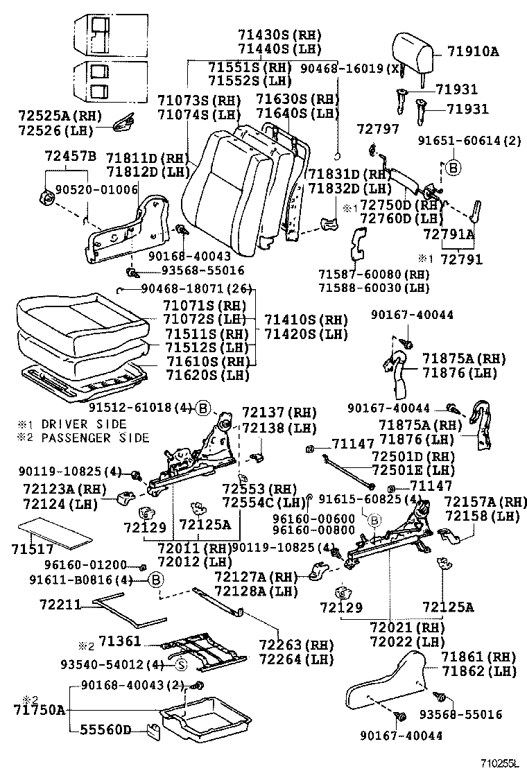 Asiento y pista del asiento