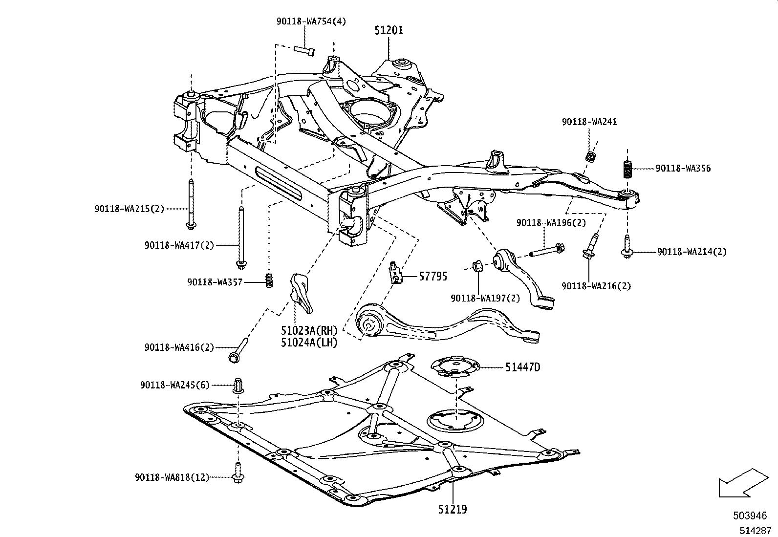 Suspension Crossmember & Under Cover
