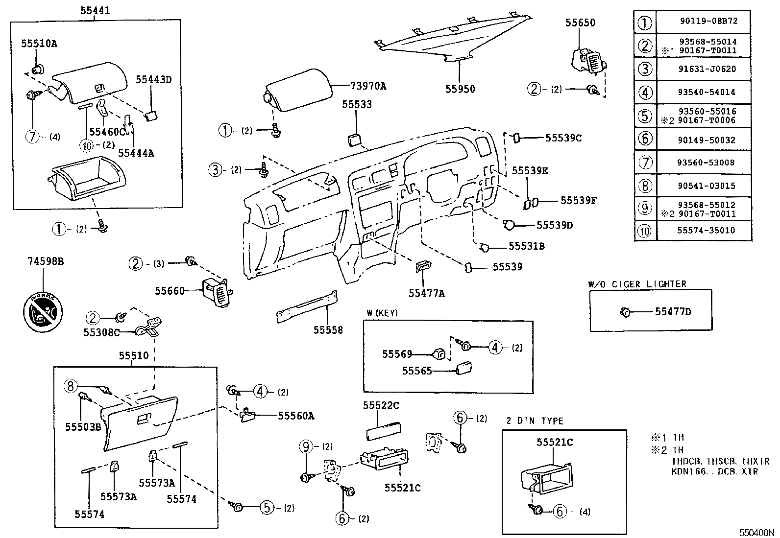 Instrument Panel Glove Compartment