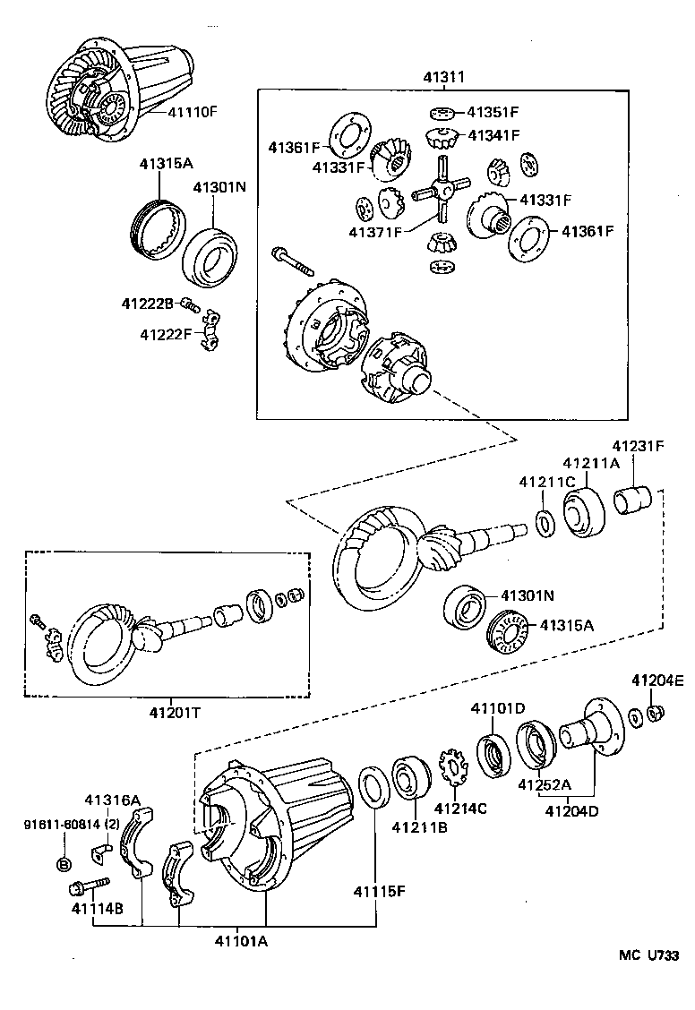 Front Axle Housing & Differential