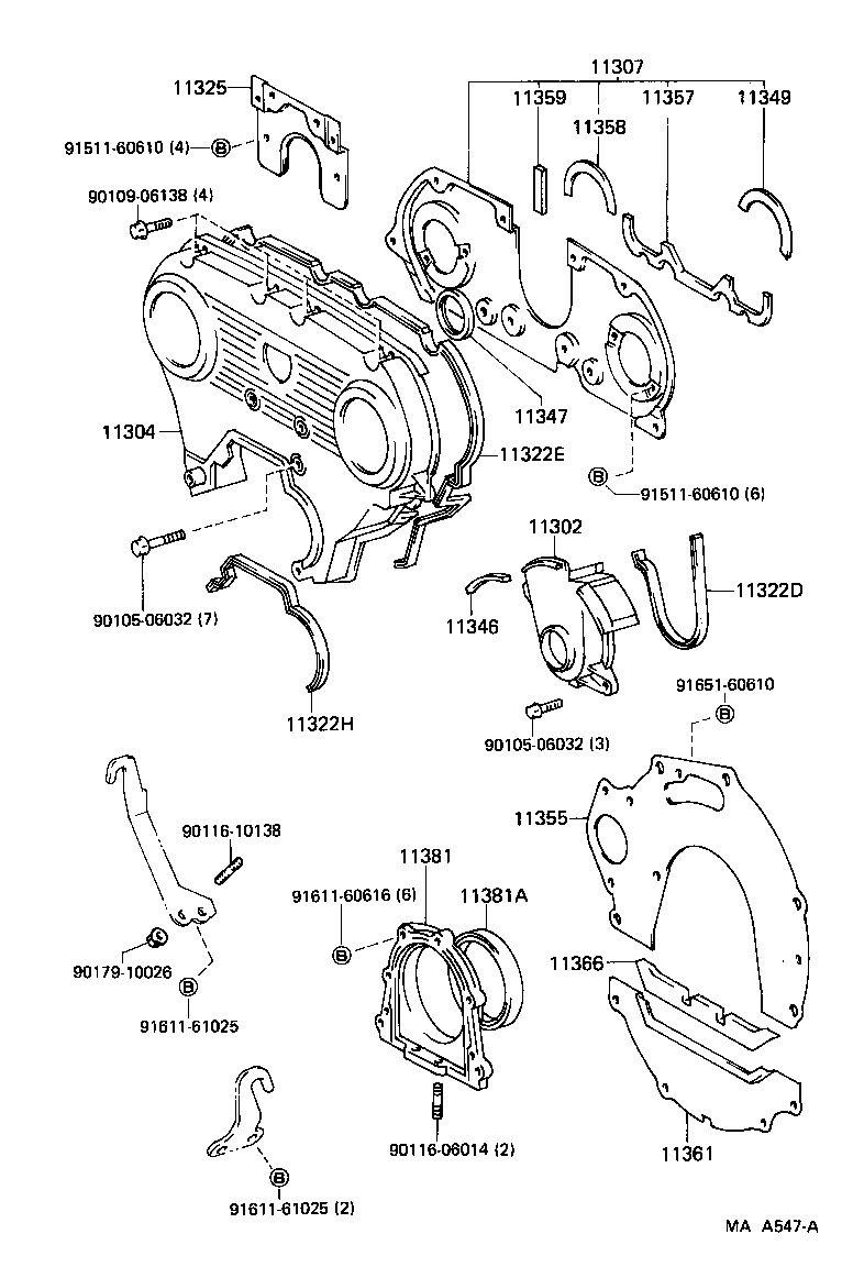 Timing Gear Cover & Rear End Plate