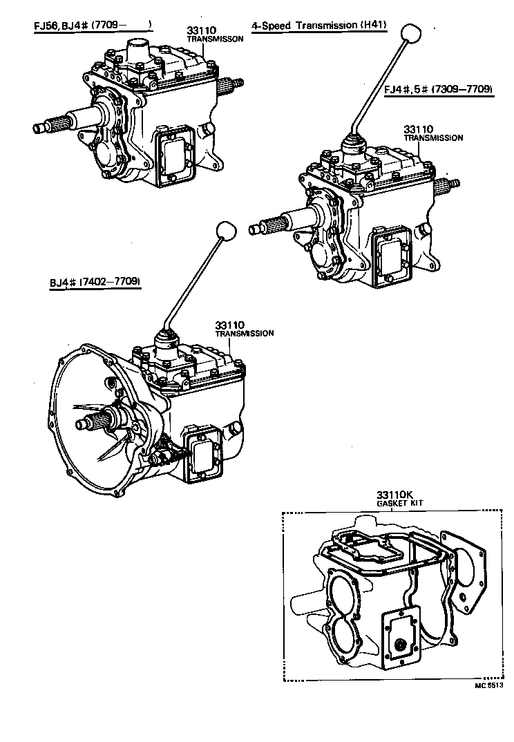 Conjunto de transmisión o transmisión y kit de juntas