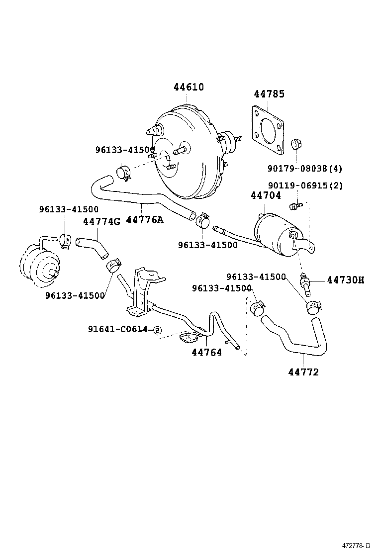 Refuerzo de freno y tubo de vacío