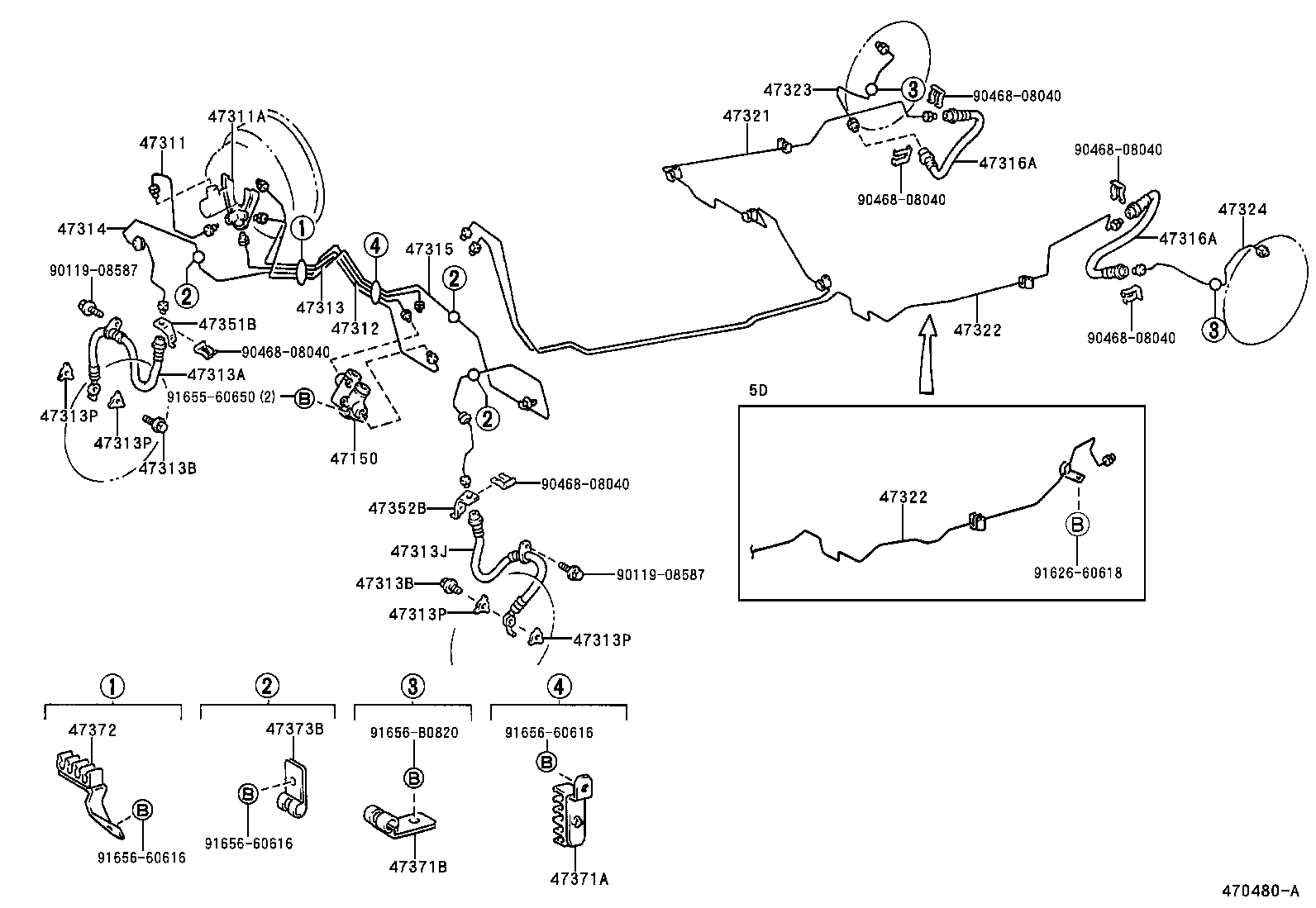 Abrazadera del tubo de freno