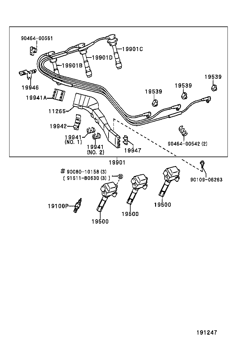 Ignition Coil Spark Plug Glow Plug