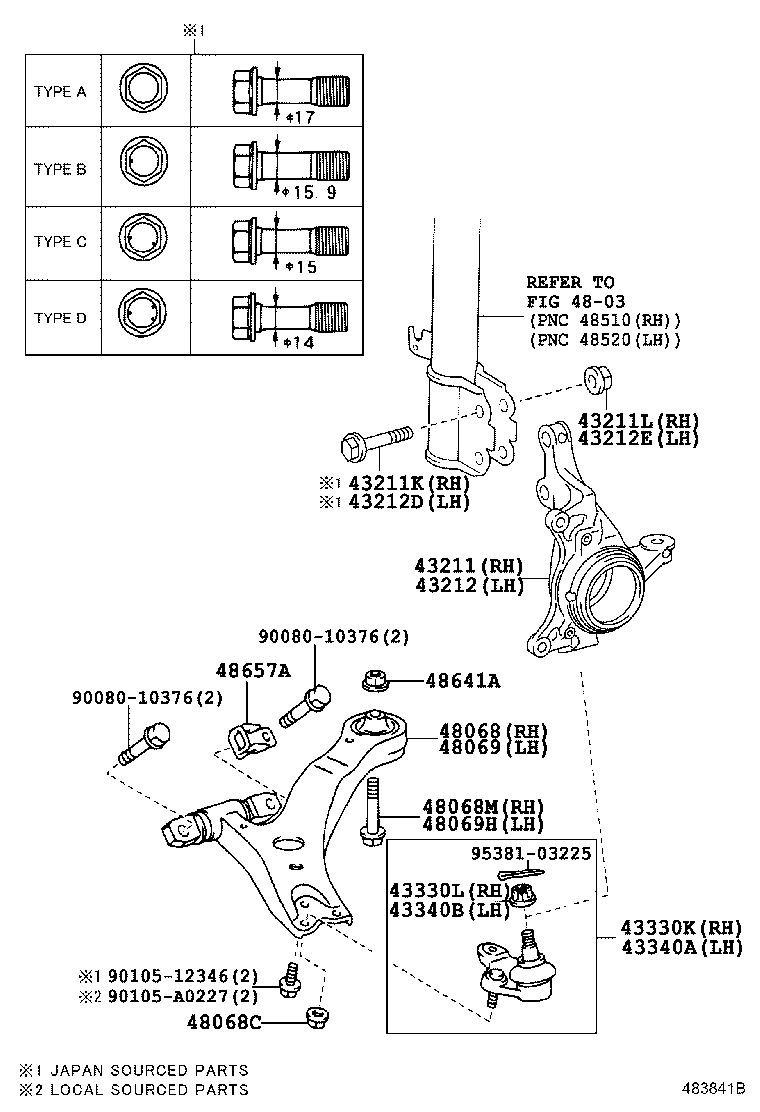 Front Axle Arm Steering Knuckle