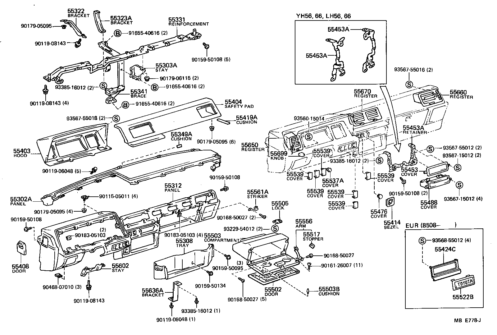 Instrument Panel Glove Compartment