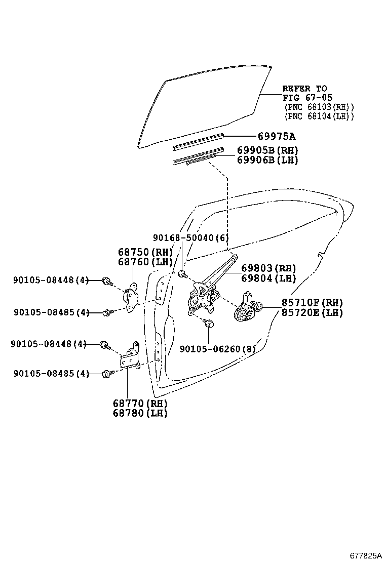 Rear Door Window Regulator Hinge