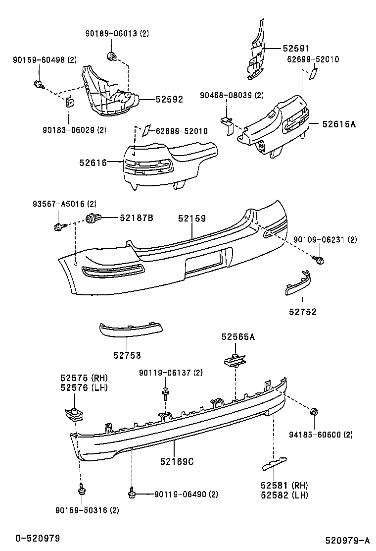 Rear Bumper & Bumper Stay