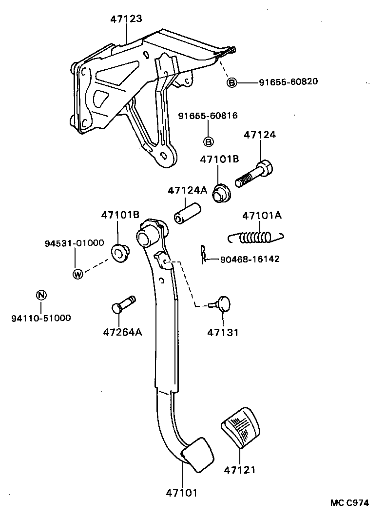 Brake Pedal & Bracket